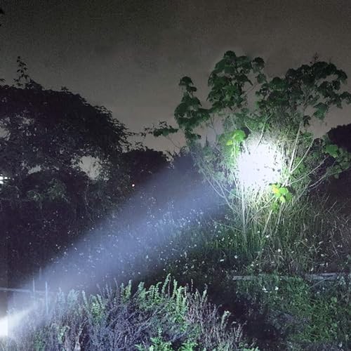 Solar/Rechargeable Multi Function 1000 Lumens LED Flashlight, with 6PCS Black