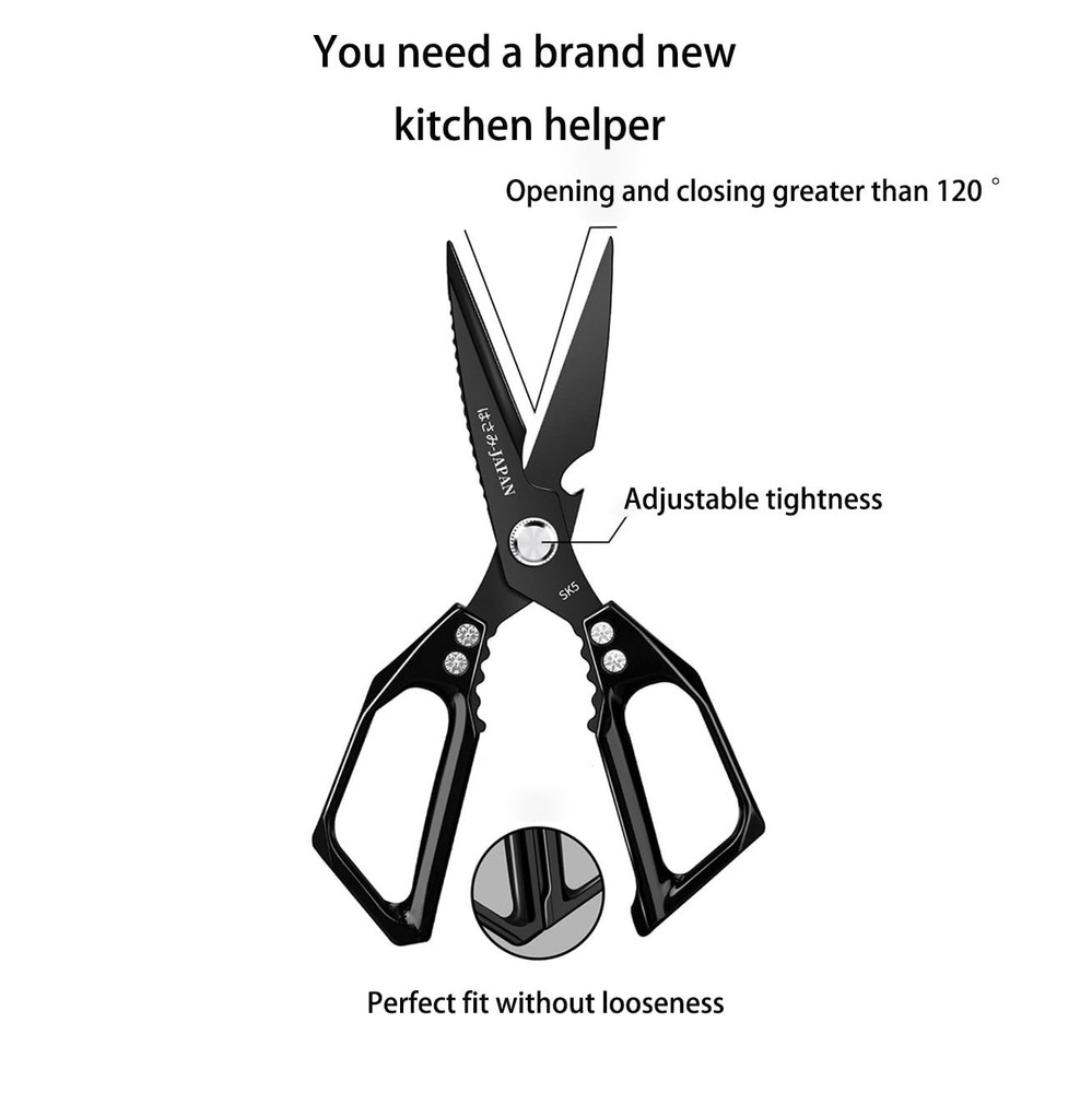 Multi-Purpose Rust Proof Kitchen Shears, Heavy Duty Meat Scissors, Dishwasher...