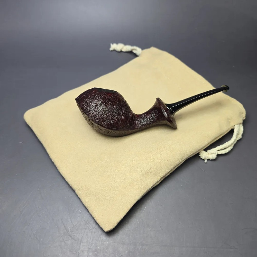 Madao Sandblasted Asymmetric Orca Handmade Briar Pipe, New