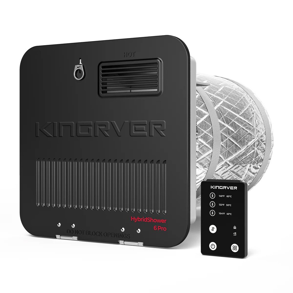 KINGRVER 6 Gallon RV Gas/Electric Water Heater Built-in Anode Rod W/Controller