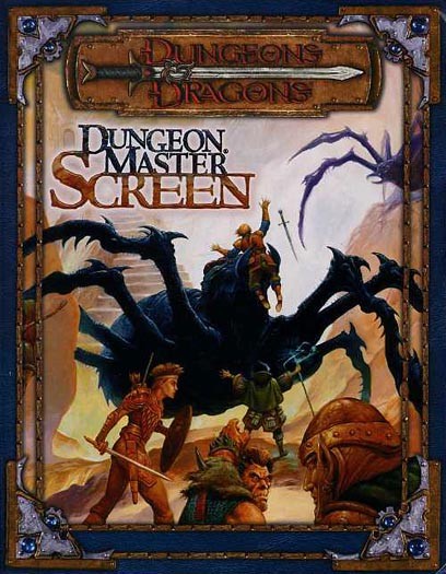 DUNGEON MASTER SCREEN EXC+! Dungeons Dragons D&D Master's Master QUAD-Fold Guide