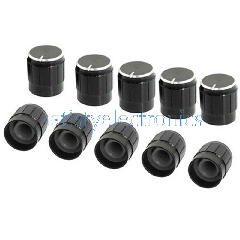 10PCS Useful Volume Control Rotary Knobs For 6mm Dia Potentiometer