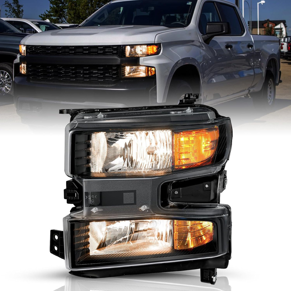 Halogen Headlight Assembly for 2019-2021 Chevy Silverado 1500 Factory OE Replace
