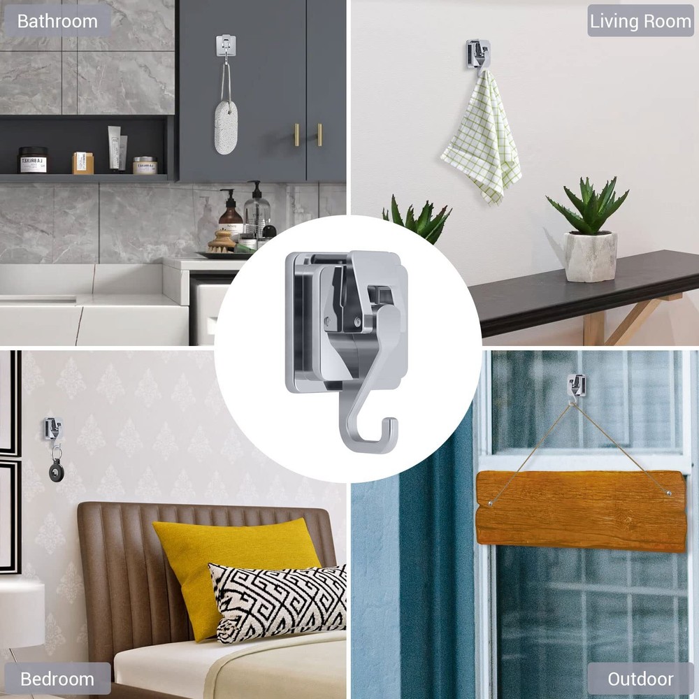 Shower Suction Cup Hooks 2 Wreath Hooks Silver Plated Decorative Hooks Waterp...
