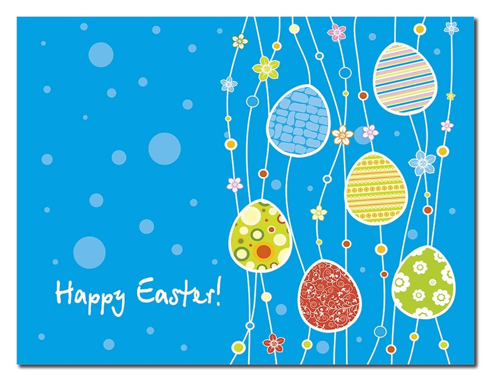 Happy Easter Cards-Blank Inside with Envelopes-5.5"x4.25"-24 Pack