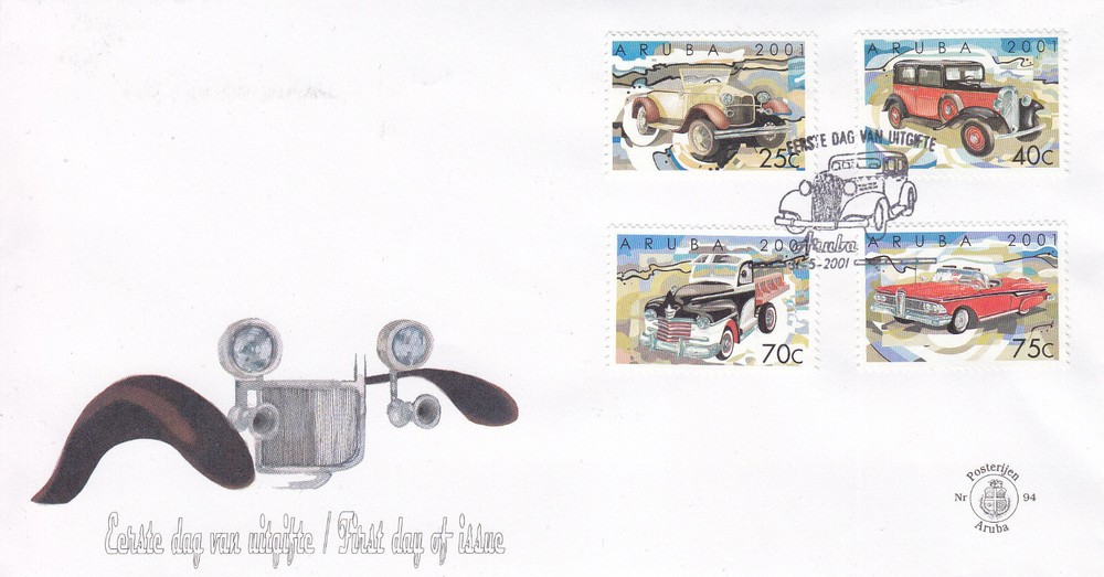 Aruba Issue FDC 2001 (94) Cars