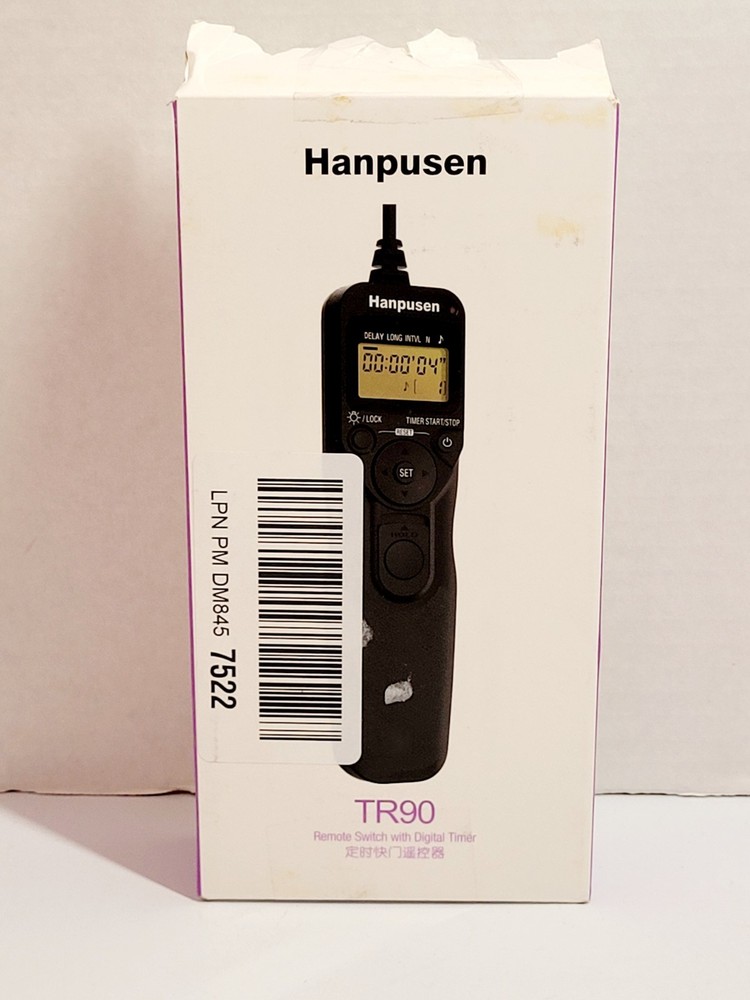 Hanpusen TR-90 Remote Switch With Digital Timer For Camera Shutter Use Open Box