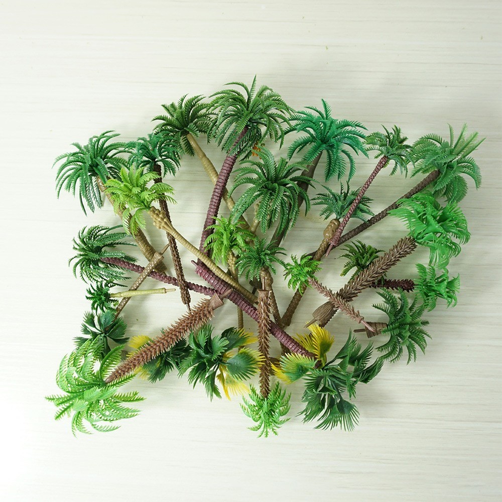 Practical Model Trees Palm 30pcs Coconut Palm DIY Layout Mixed Plastic