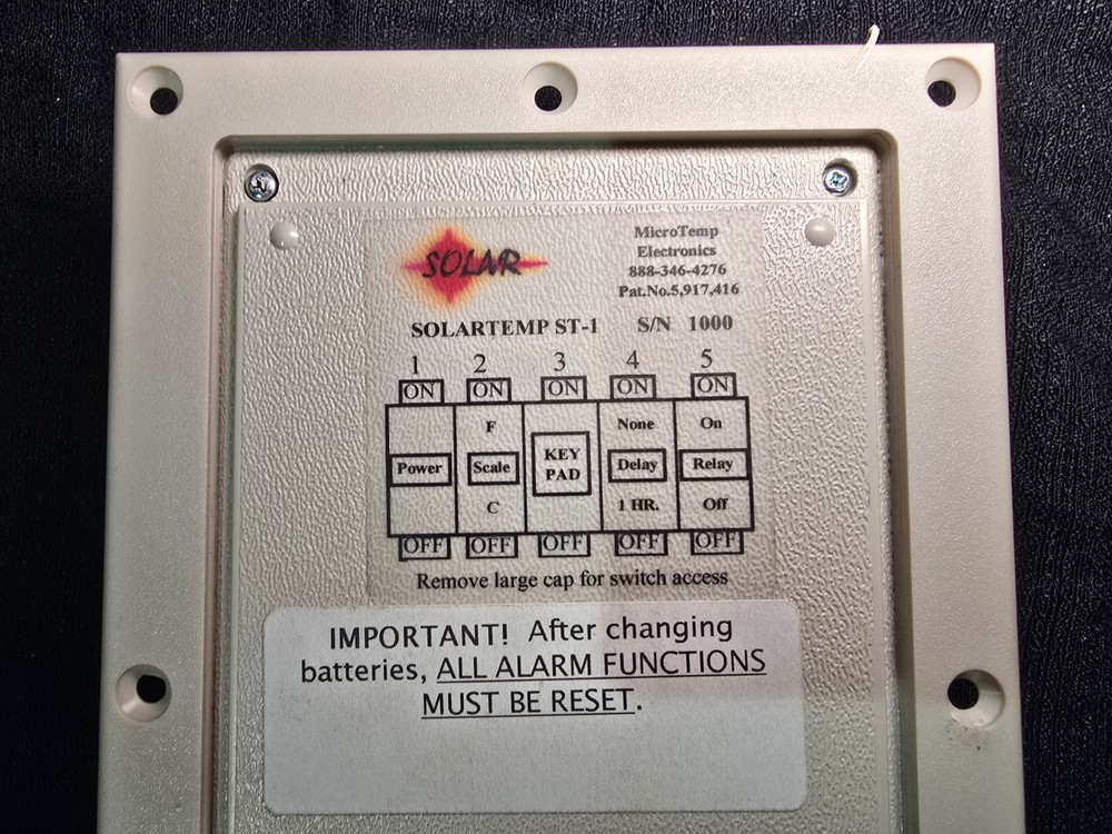 MICROTEMP ELECTRONICS ST-1 Solar Temp Alarm System (NOS)