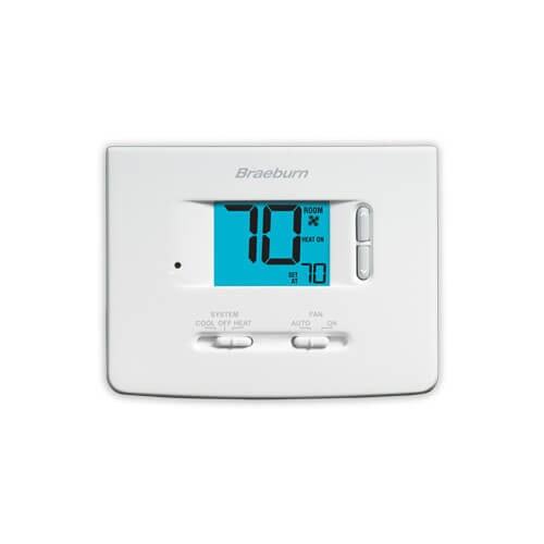 Braeburn Single-Stage Dual Powered Thermostat Non-Programmable