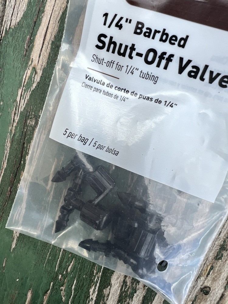 5-Pack ORBIT Shut-Off Valve 1/4" Barb 67404