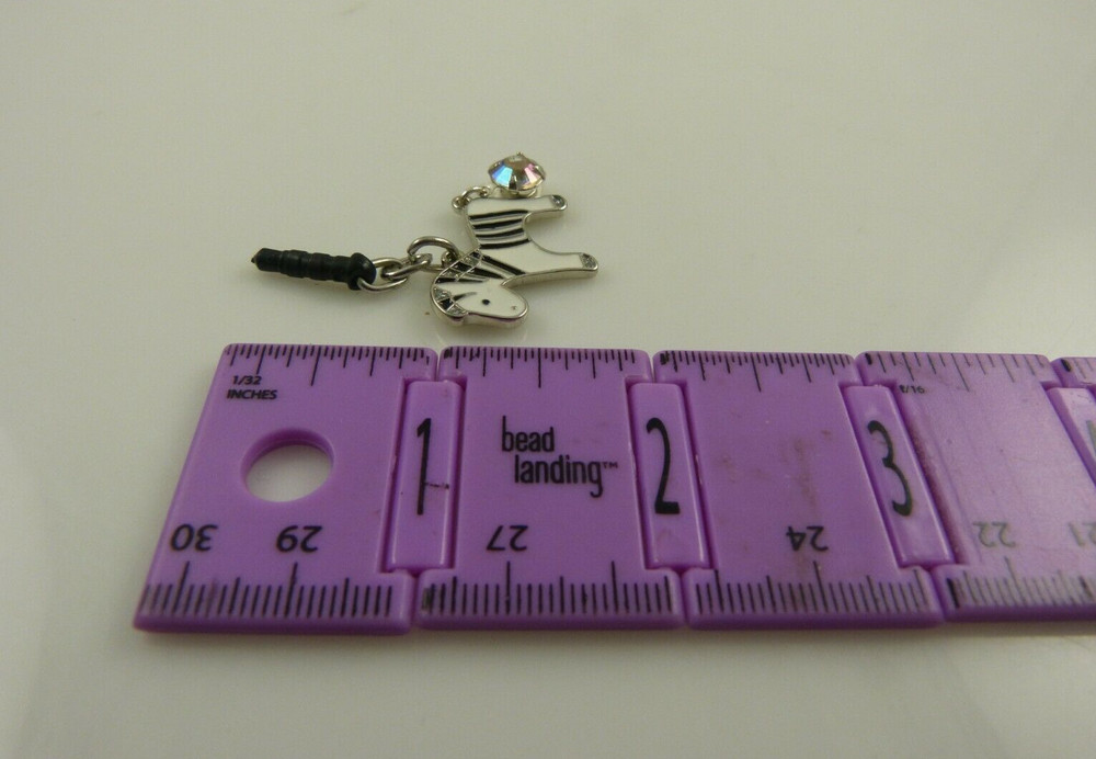 cute zebra cell phone fits Ipad charm ear cap dust plug