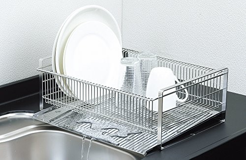 Shimomura Kitchen Drying Rack Wide Vertical with a chopstick rest Japan