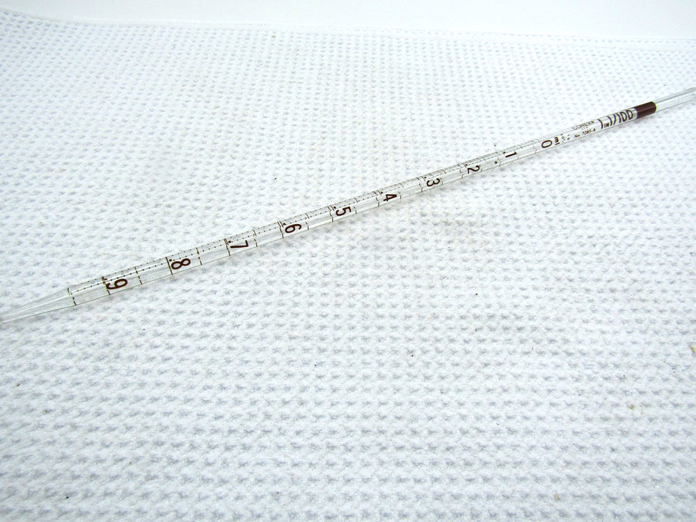 Corex Glass 1ml 1 in 1/100 TD Reusable Serological Pipet Pipette, 7085-A
