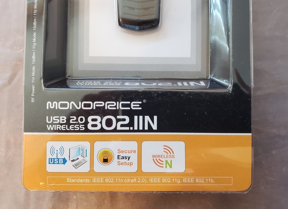 Monoprice Mini USB Wireless Lan 802.11N Adapter Dongle 106146