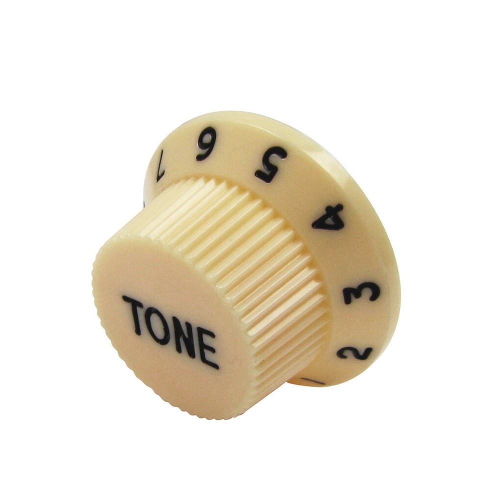 2T 2V ST Guitar Knobs Volume & Tone Control Knobs Cream with black number