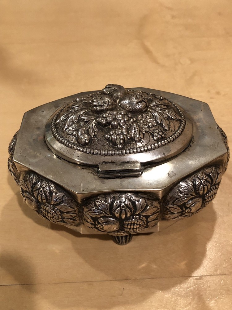 Continental Antique Silver Decorative Box