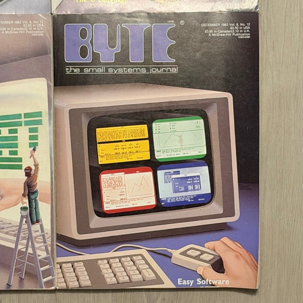 Byte Magazine Collection Vol 8 1983 Complete Year 12 Issues Vtg Computer History