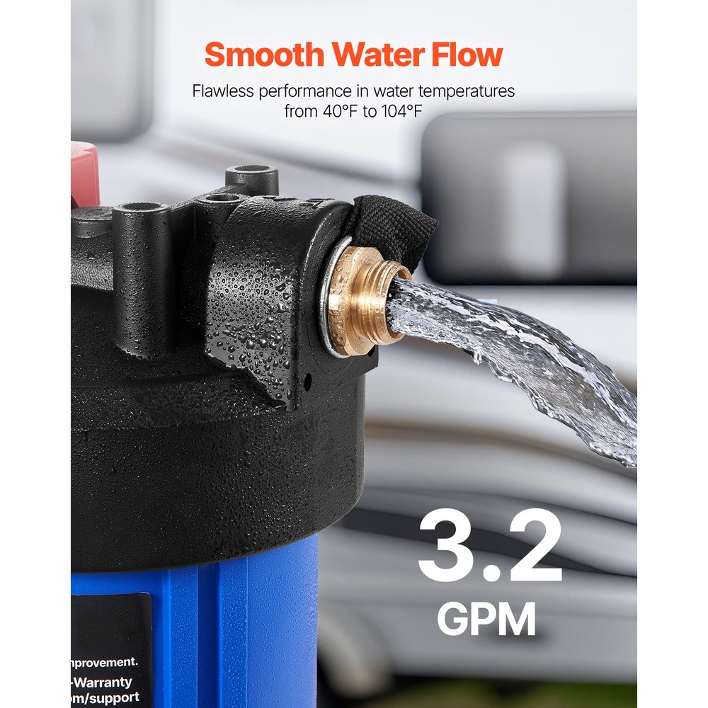RV Water Filter System with Replaceable Cartridge for Clean Water RV Boat