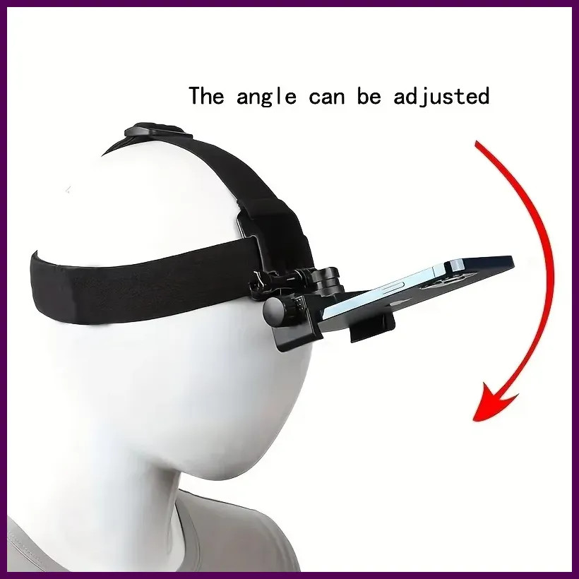 Easily Adjustable head-mounted mobile phone camera fixed bracket,first-person