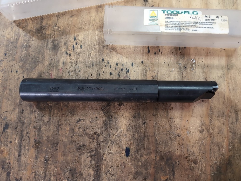 Tool-Flo AVR125-3R Grooving Or Threading Bar For NR Style Inserts
