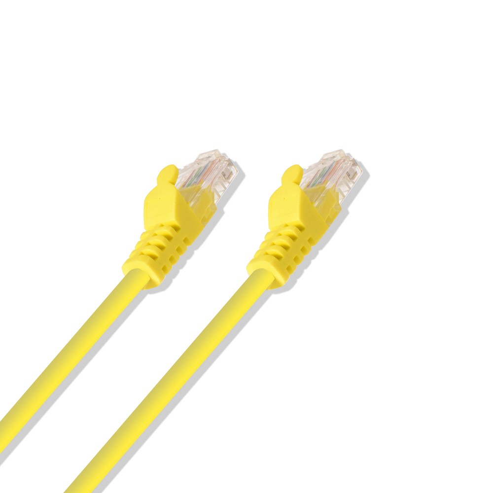 1FT Cat5e UTP Ethernet Network Patch Cable RJ45 Lan Wire Yellow (25 Pack)