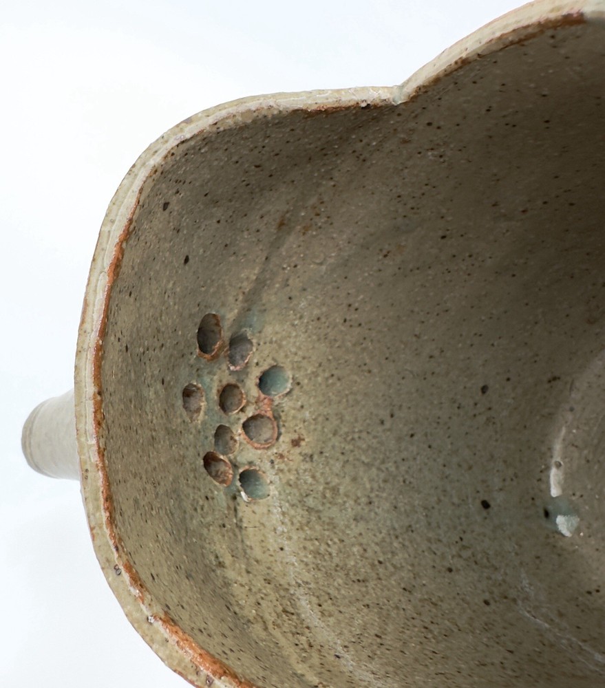 STUDIO ART POTTERY WATERING CAN COLLEEN LAPPE ARTIST CERAMIC EARTHENWARE FISH