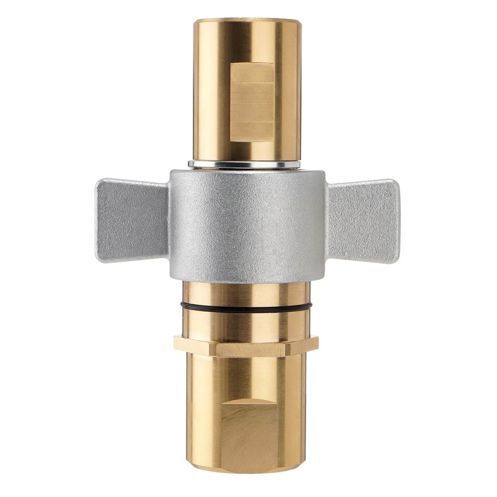 1 Inch NPT Wet Line Wing Nut Hydraulic Quick Disconnect Coupler / Coupling Set