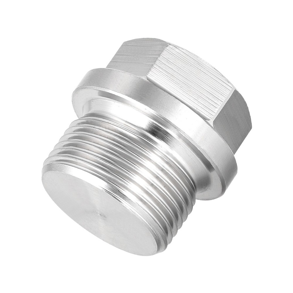 M24 x 1.5 Male Hex Head Plug 304 Stainless Steel Solid Thread Pipe Fitting