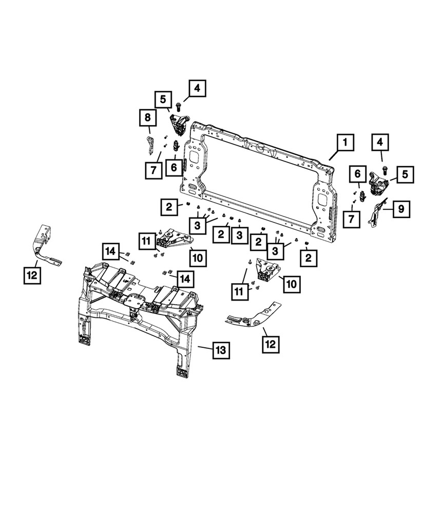 Genuine Mopar Radiator Bracket Kit 68247591AA
