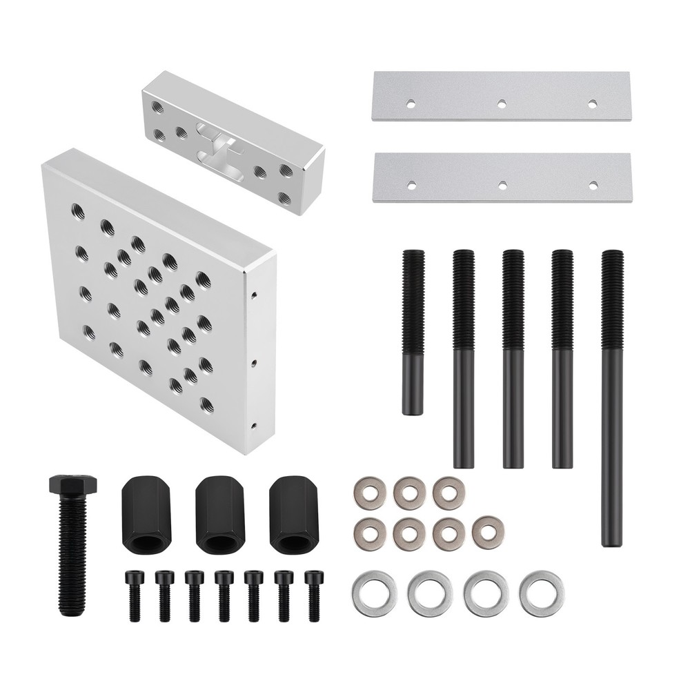Universal Drill Press Support Block & Plate Tool Set | 30 Ton Capacity Heavy Dut