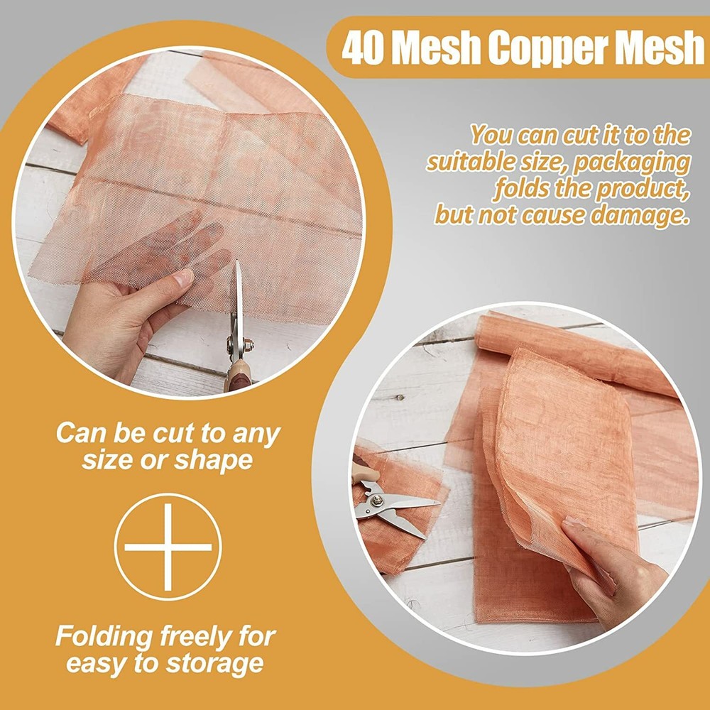 Pure Copper Mesh Screen Dense Filter EMF Shielding Electrode Magnetic 40 Mesh