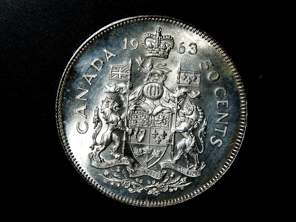 CANADA  1963  50  CENTS COIN  # 1