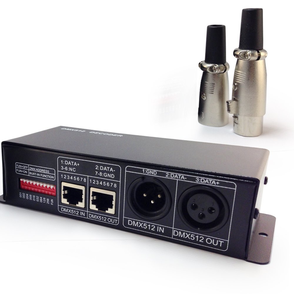 TORCHSTAR 3 Channels DMX-512 Decoder Converter for RGB LED Lamp Light - Multi-Fu