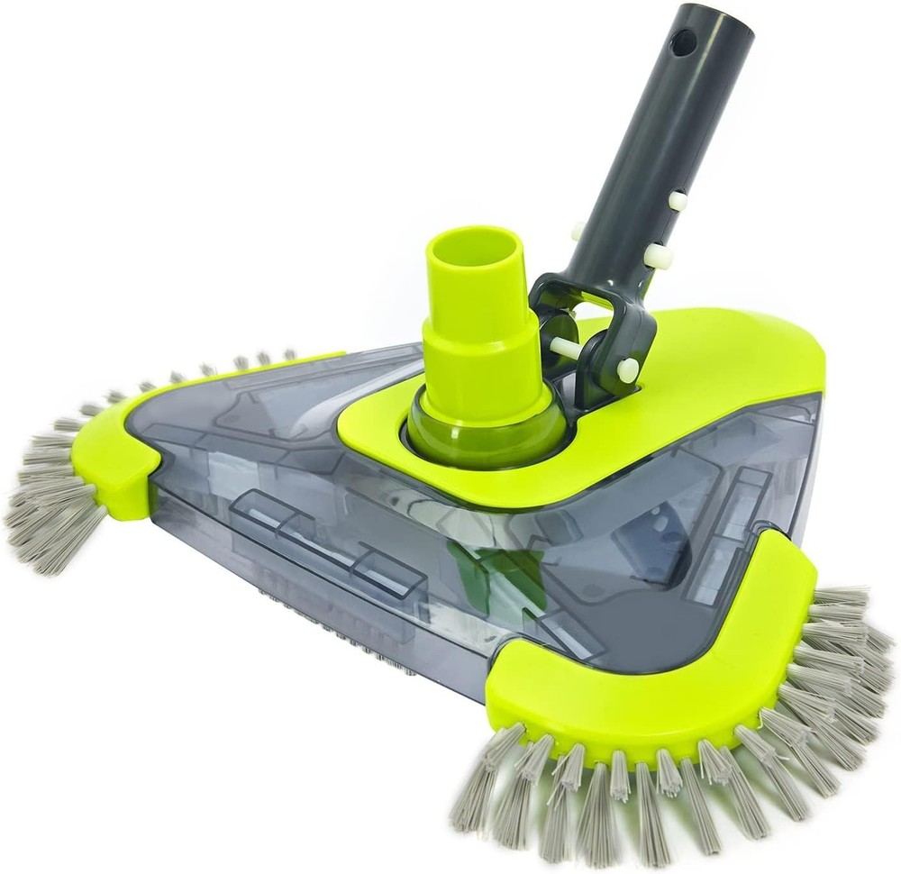 Pool Vacuum Head with Side Brush & Rotatable Adapter