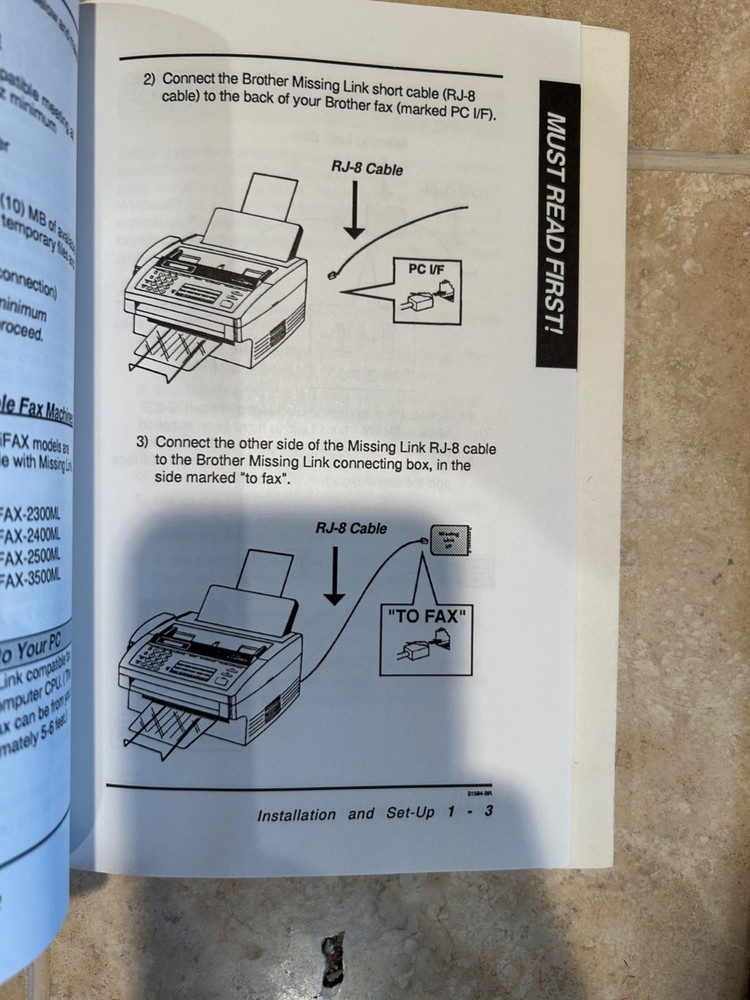 Brother- The Missing Link fax software & manual only