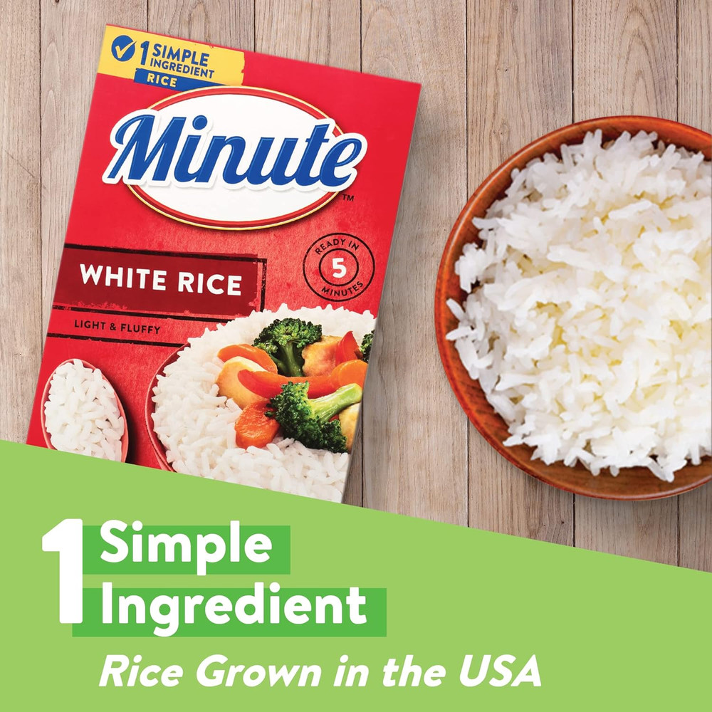 White Rice, Instant White Rice for Quick Dinner Meals, 72-Ounce Box
