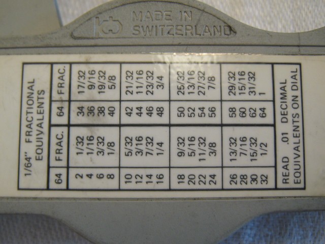DIAL CALIPERS IN BLUE BOX MADE IN SWITZERLAND