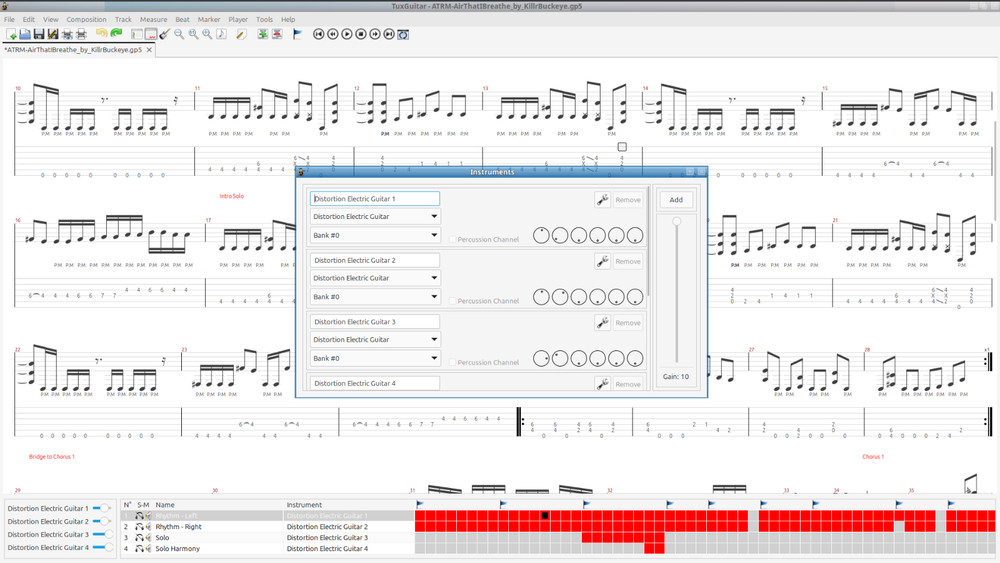 TuxGuitar Multitrack Guitar Tablature Editor & Player for Windows, mac & Android