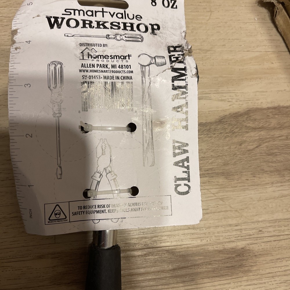 Smartvalue Workshop Claw Hammer 8 oz