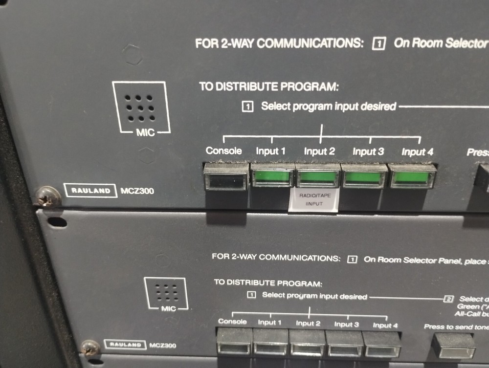 RAULAND-BORG MCZ300 INTERCOM & PROGRAM CONTROL CENTER CONSOLE PA 6 MO WARRANTY