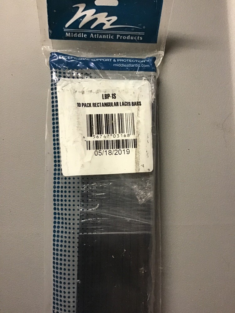Middle Atlantic 10 Pack Rectangular Spacer Bar LBP-1S
