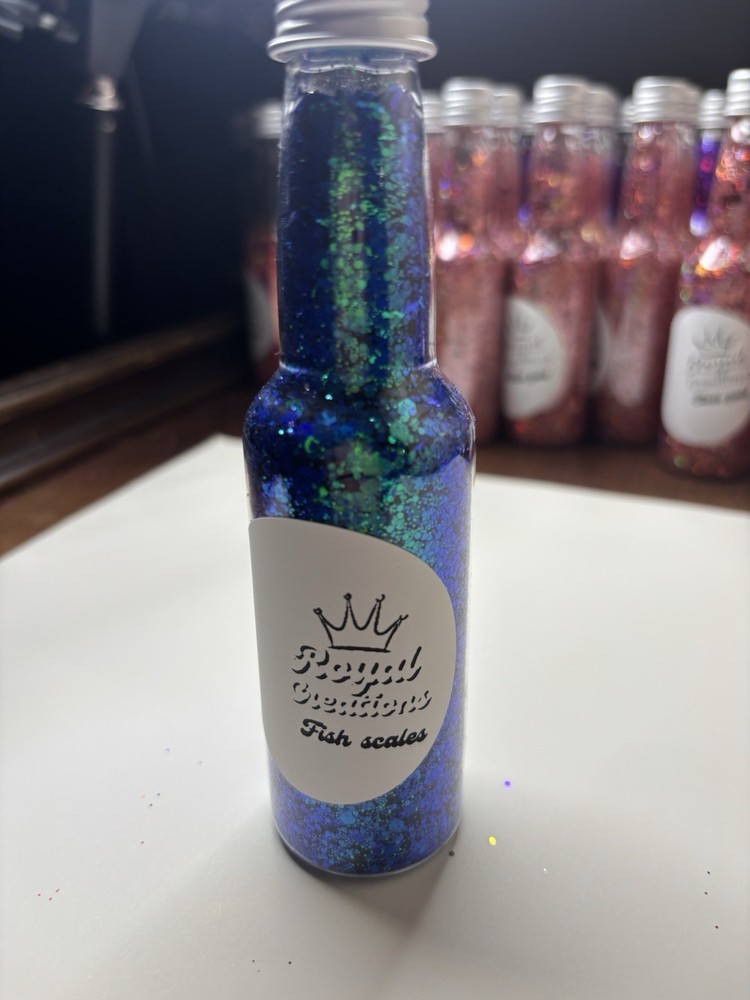 Fish Scales 3.3 Oz Chunky Glitter Bottle