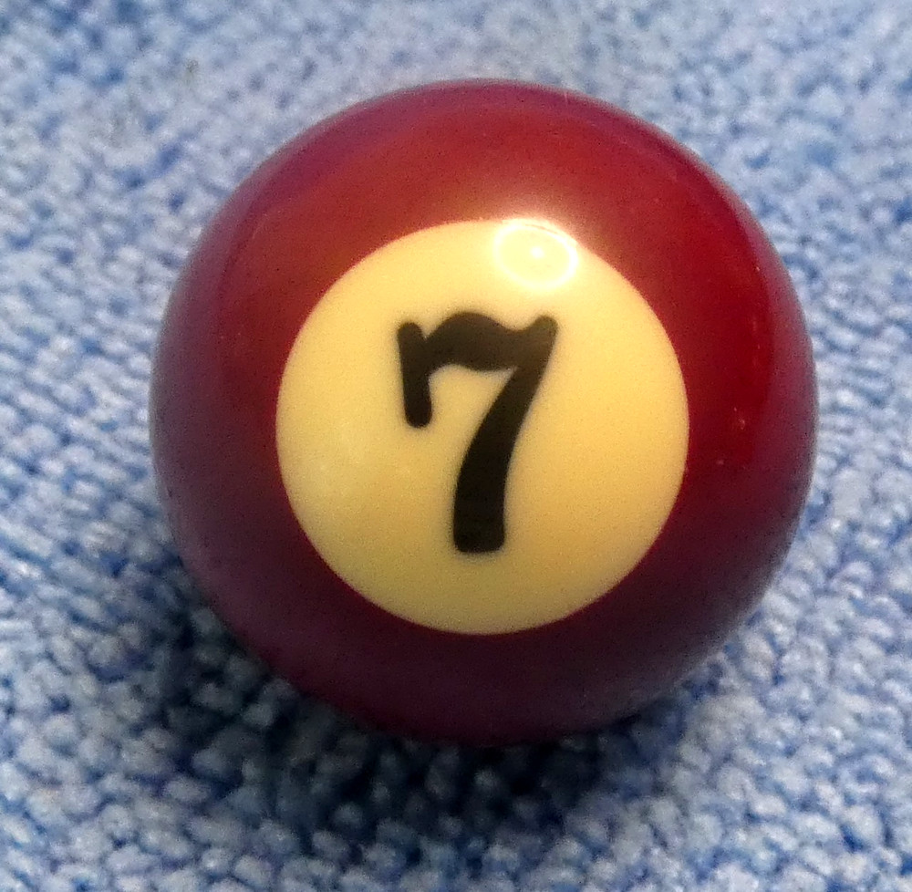 Mini 1” Pool Billiards Ball #7 Solid Maroon Replacement