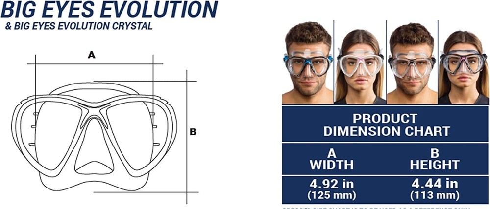 Cressi Big Eyes Evolution Crystal Mask