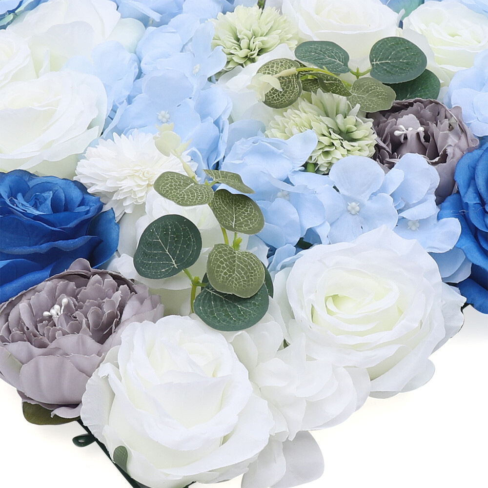 6PCS Artificial Flower Wall Panel Floral Panel Background Wedding Party Decor US