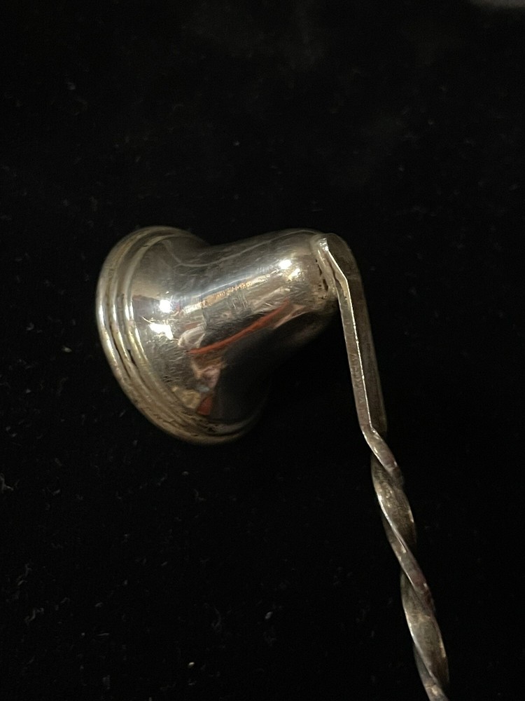 Vintage Sterling Twisted Handle Candle Snuffer 9.5” Long