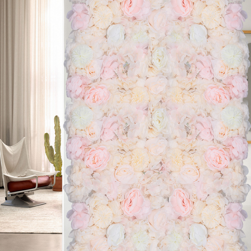 Silk Rose Artificial Flower Wall Panel Wedding Backdrop Decoration 6x 60 x 40cm