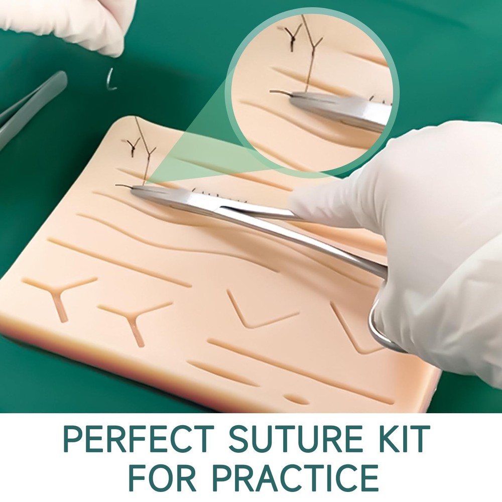 Suture Practice Complete Kit for Students (30 Pieces) Include Reusable Upgrad...
