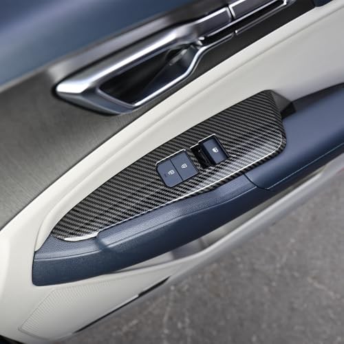 Window Switch Panel Cover Interior Side Door Lock Lift Control Button Carbon